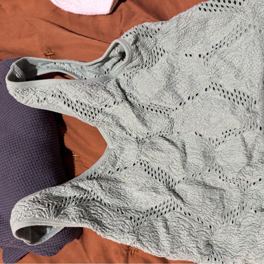 Textured Gray Sports Bra